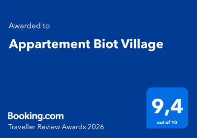 Certificat, récompense, panneau ou autre document affiché dans l'établissement Appartement Biot Village