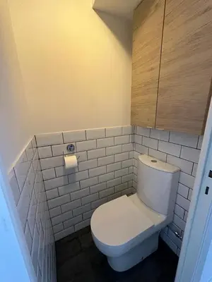 Salle de bains dans l'établissement Le bijou plage