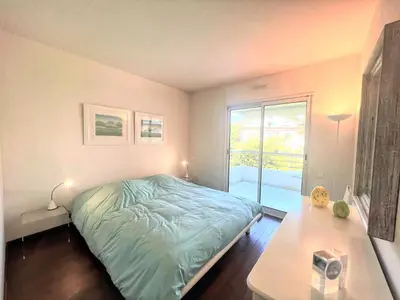 Un ou plusieurs lits dans un hébergement de l'établissement Ambre d' Or apartment by Welcome to Cannes