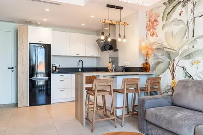 Cuisine ou kitchenette dans l'établissement Wilson ravissant 2 pièces 4 couchages à quelques pas des plages et commerces