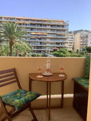 Balcon ou terrasse dans l'établissement Appartement Mimosa Croisette