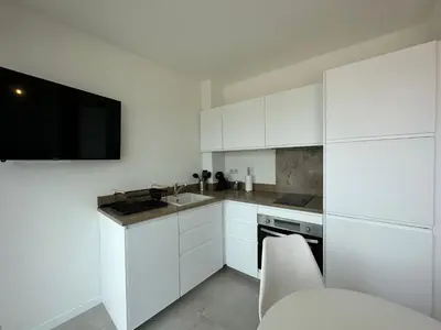 Cuisine ou kitchenette dans l'établissement Superbe T2 en dernier étage