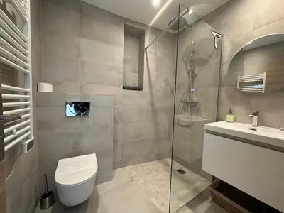 Salle de bains dans l'établissement Superbe T2 en dernier étage