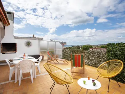Balcon ou terrasse dans l'établissement Apartment Le Montcey by Interhome