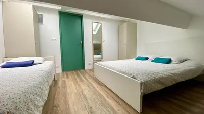 Un ou plusieurs lits dans un hébergement de l'établissement Bohobos Hostel