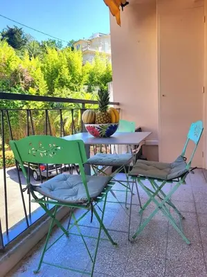Balcon ou terrasse dans l'établissement Cosy Studio à Cannes 8 min de la Croisette
