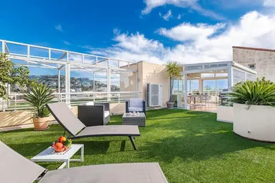 Jardin de l'établissement La Palmeraie - Piscine et Toit Terrasse