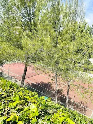 Jardin de l'établissement Studio climatisé avec piscine-tennis-parking