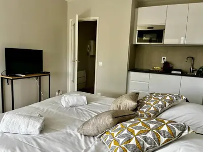 Un ou plusieurs lits dans un hébergement de l'établissement La douceur de vivre à Cannes