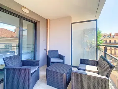 Coin salon dans l'établissement 2p Cannes centre-ville Terrasse
