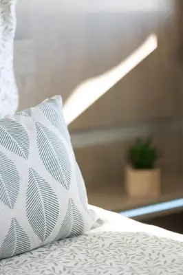 Un ou plusieurs lits dans un hébergement de l'établissement Appartement vue mer