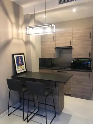 Cuisine ou kitchenette dans l'établissement Boulevard de la croisette PALAIS MIRAMAR