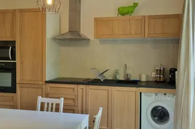 Cuisine ou kitchenette dans l'établissement 2 pièces au centre d'Antibes.