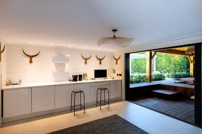 Cuisine ou kitchenette dans l'établissement Villa Musette