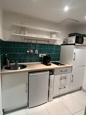Cuisine ou kitchenette dans l'établissement Studio au cœur de Cannes