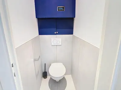 Salle de bains dans l'établissement 1 bedroom Velasquez, 5 mins from Croisette 244 Cannes Riviera