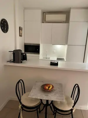 Cuisine ou kitchenette dans l'établissement Cannes, Croisette, Palais Miramar