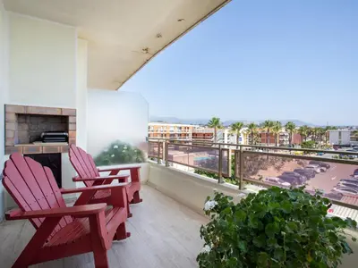 Balcon ou terrasse dans l'établissement Apartment le corail by Interhome