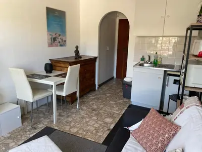 Cuisine ou kitchenette dans l'établissement Studio