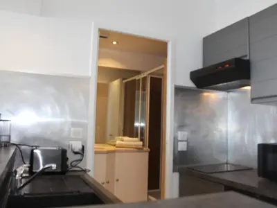 Cuisine ou kitchenette dans l'établissement Appartement 2 Pièces, 4 couchages avec terrasse et vue panoramique - FR-1-252A-112