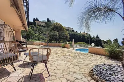 Piscine de l'établissement Villa Nostrodamo Villa with panoramic sea view ou située à proximité