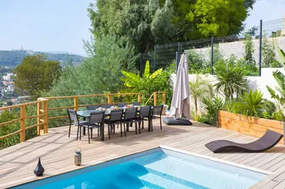 Piscine de l'établissement Villa modern Super-Cannes heated Pool, Parking, CLIM, 7 min to Cannes Beach ou située à proximité