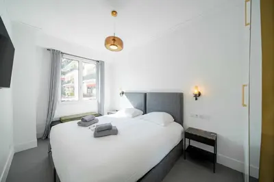Un ou plusieurs lits dans un hébergement de l'établissement Superb 55m2 apartment - Heart of Cannes - 2BR4p