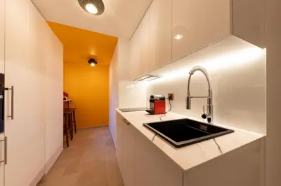 Cuisine ou kitchenette dans l'établissement Les Jardins de Marrakech Super centre