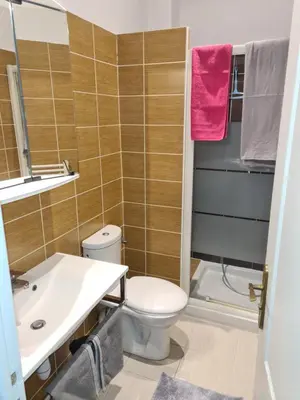 Salle de bains dans l'établissement La MASCOTTE 3