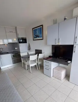 Cuisine ou kitchenette dans l'établissement Studio Port Vauban Antibes