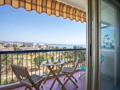 Balcon ou terrasse dans l'établissement Apartment Le Cagnes Beach-3 by Interhome