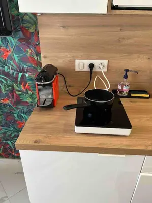 Cuisine ou kitchenette dans l'établissement Tapualiki studio cosy tout confort