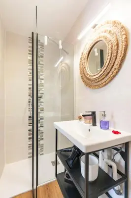 Salle de bains dans l'établissement Tapualiki studio cosy tout confort