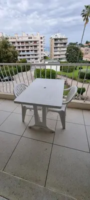 Balcon ou terrasse dans l'établissement Studio plage de sable
