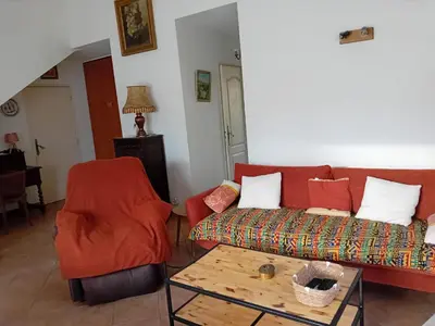 Coin salon dans l'établissement Villa la Farigoulo