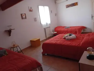 Un ou plusieurs lits dans un hébergement de l'établissement Villa la Farigoulo