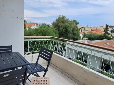 Balcon ou terrasse dans l'établissement Au calme, plages à pieds