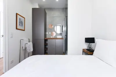 Un ou plusieurs lits dans un hébergement de l'établissement 3 DAUMAS - Superbe appartement 2 chambres hyper centre Cannes