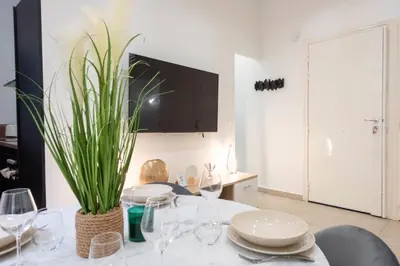Télévision ou salle de divertissement dans l'établissement Renovated Apartment in the Heart of Cannes