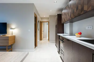 Cuisine ou kitchenette dans l'établissement Downtown Cannes Apartment with Garden