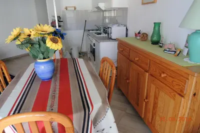 Cuisine ou kitchenette dans l'établissement Les Pins Bleus - Antibes Juan Les Pins