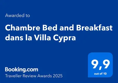 Certificat, récompense, panneau ou autre document affiché dans l'établissement Chambre Bed and Breakfast dans la Villa Cypra
