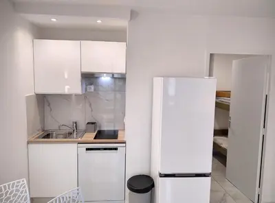 Cuisine ou kitchenette dans l'établissement Résidence Graziella Studio 604