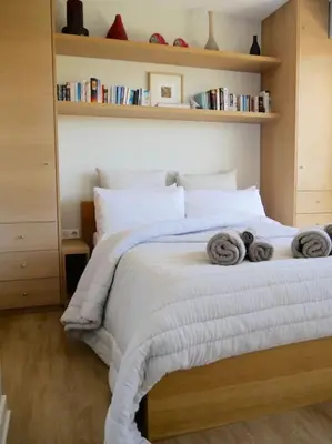 Un ou plusieurs lits dans un hébergement de l'établissement ALBION - Luxurious 3 bedrooms large terrace parking AC