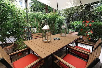 Jardin de l'établissement Appartement L'Etang Cannes Pointe Croisette