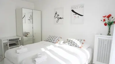 Un ou plusieurs lits dans un hébergement de l'établissement Proche Centre Ville, T4, Exclusivité Congrès - Palmazur Vacances