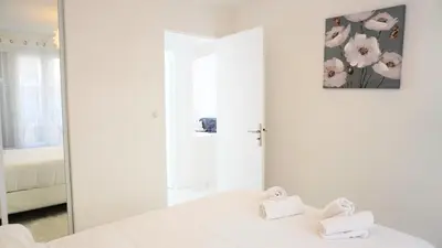 Un ou plusieurs lits dans un hébergement de l'établissement Proche Centre Ville, T4, Exclusivité Congrès - Palmazur Vacances