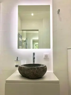 Salle de bains dans l'établissement Palm Beach apartment