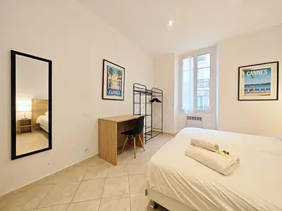 Un ou plusieurs lits dans un hébergement de l'établissement Viva Riviera 11 rue Commandant André