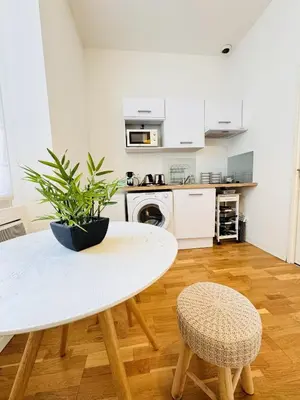 Cuisine ou kitchenette dans l'établissement Studio chaleureux proche croisette Mimont29